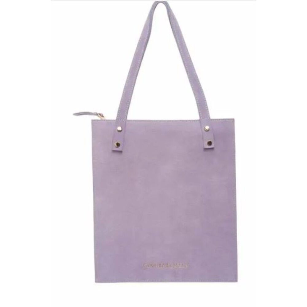 Cynthia Rowley Women's Sleek Suede Tote Bag NWT 225 Lavender Purple